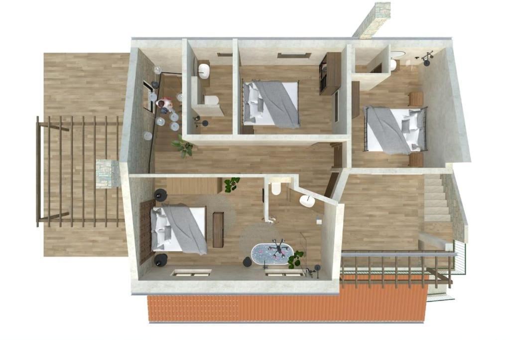 New!!! Xl Swimming Pool With Waterfall Vila